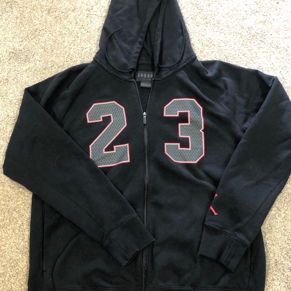 Jordan Other - Air Jordan Men's Hoodie Black Full Zip Jacket XL 23/45 “I’m Back”